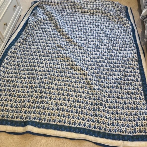 Roller Rabbit - Blue Monkey Quilt - Size Twin / Twin XL - Picture 3 of 3